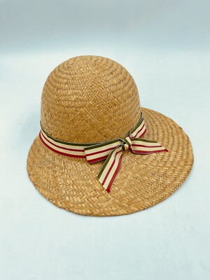 Betmar New York 100% straw hat sun hat church party Vintage, Face Framer 
