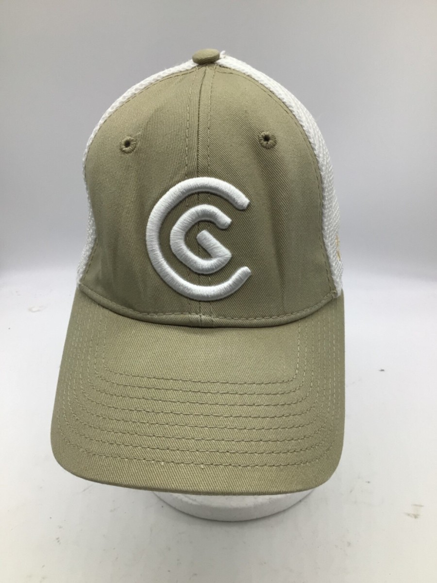 Cleveland Golf Beige/White Mesh Adjustable Polyester Blend Golf