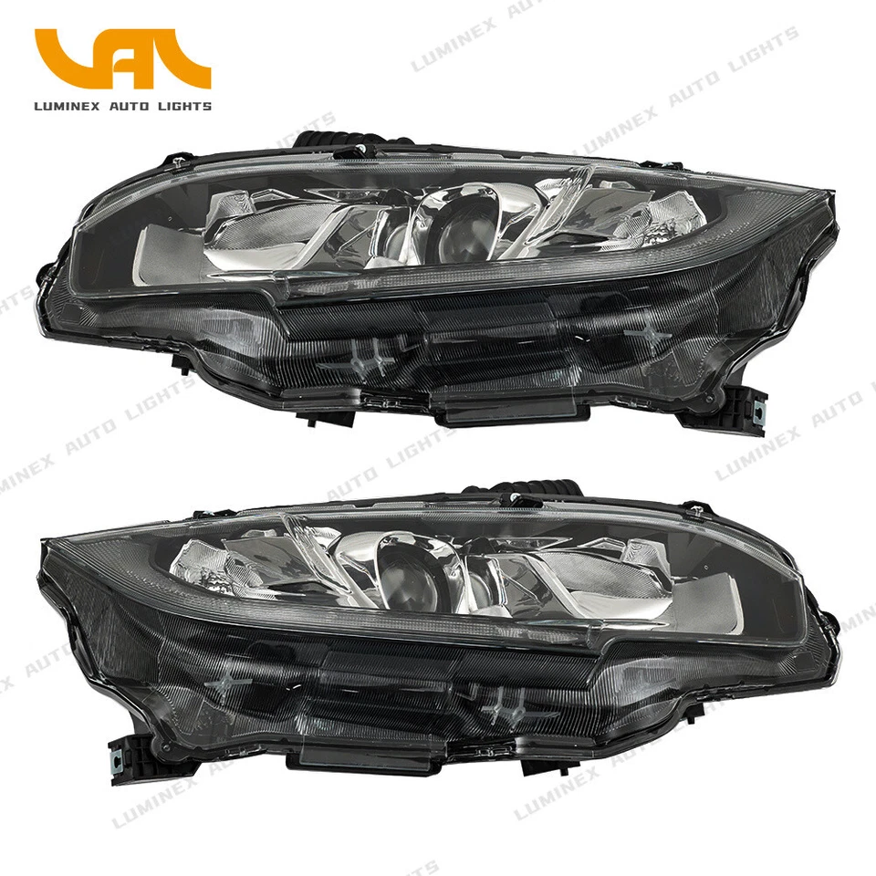 Factory For Honda Civic 2016-2018 Headlight Clear Lens Halogen Headlamp RH&LH Foto 2 de 4