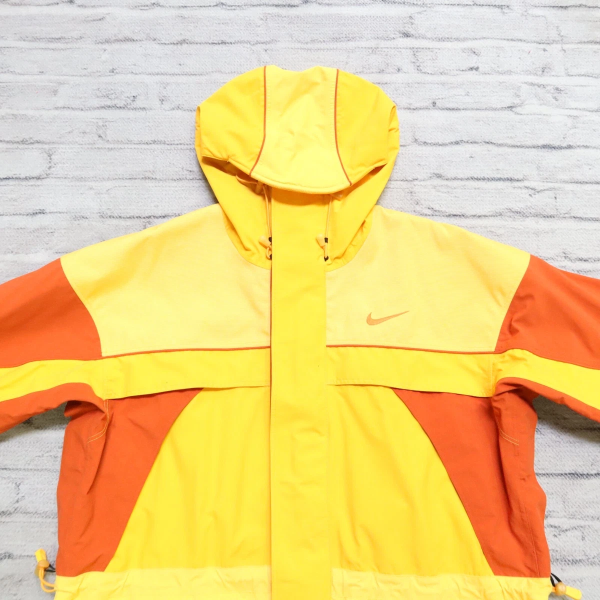 Vintage 90s Nike ACG Outer Layer 3 Mountain Parka Jacket Size M Yellow Ski Snow
