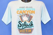 vtg 80s KINGS ISLAND WHITE WATER CANYON SPLASH VICTIM SOUVENIR t-shirt LARGE L