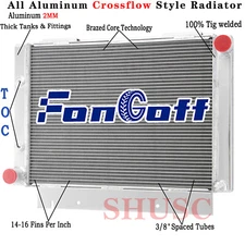 6063 3 Row Aluminum Radiator For 1960-1963 1961 Ford Galaxie 500 L6 V8