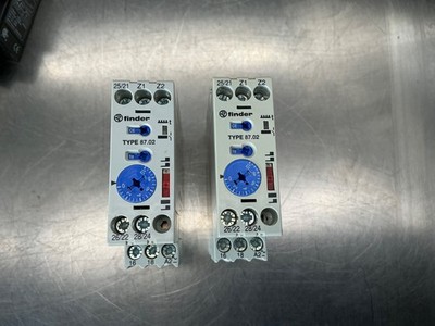 (2) Finder 8702 0240 0000 Type 87.02 Multi-Function Time-Delay Relay, 8A, 250VAC