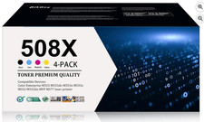 508X Toner Cartridge Set, 4-Pack 1Black/1Cyan/1Magenta/1Yellow Replacement for