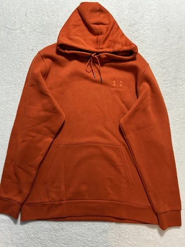 Under Armour Mens Size M Clay Brown Icon Fleece Hoodie Sweatshirt - product listing photo
