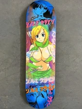 Link Anime Skate Deck 8.25 Signed NEW 1/1 PAINTED Art NINTENDO ZELDA HYRULE Sexy