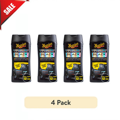 Meguiars Car Black Plastic Restorer Fluid 12oz Ultimate Trim Protect Restore 4PK