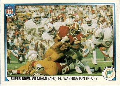 1983 Fleer Team Action Super Bowl V Miami Dolphins/Washington Redskins #63
