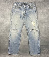 Vintage 70s 80s Levi's 501 Redline Selvedge Jeans Size 33x33 Actual 30x30