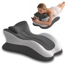 Memory Foam Wedge Pillow, Ergonomic Reading Pillow for Bed, Waist and Neck Suppo