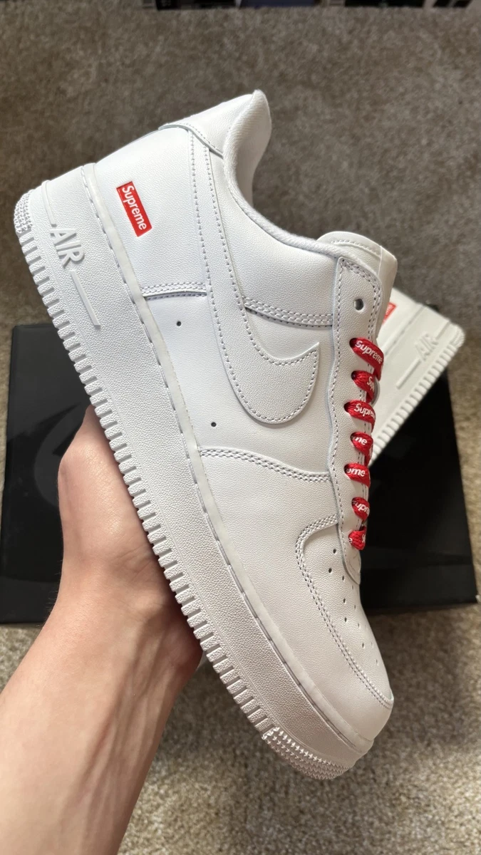 Nike Air Force 1 x Supreme Low Box Logo - White for Sale