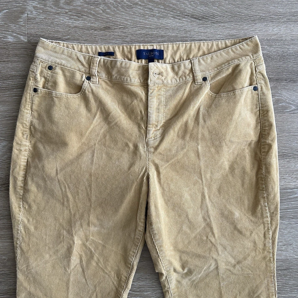 Talbots Curvy Corduroy Casual Pants Yellow Women’s Petite 16P - Image 2 of 4