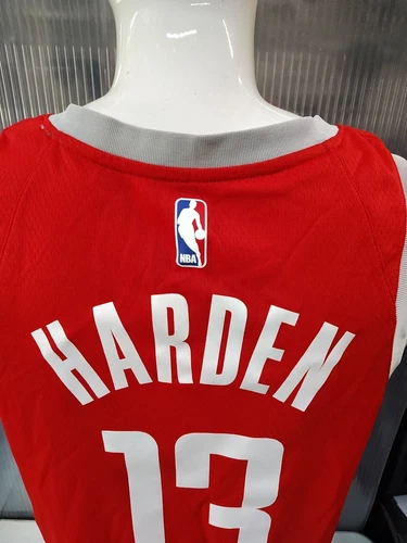 耐克 Dri Fit Swingman NBA 火箭队 #13 Harden 球衣 44 码中号红色非常好 - 第 3 张/共 11 张