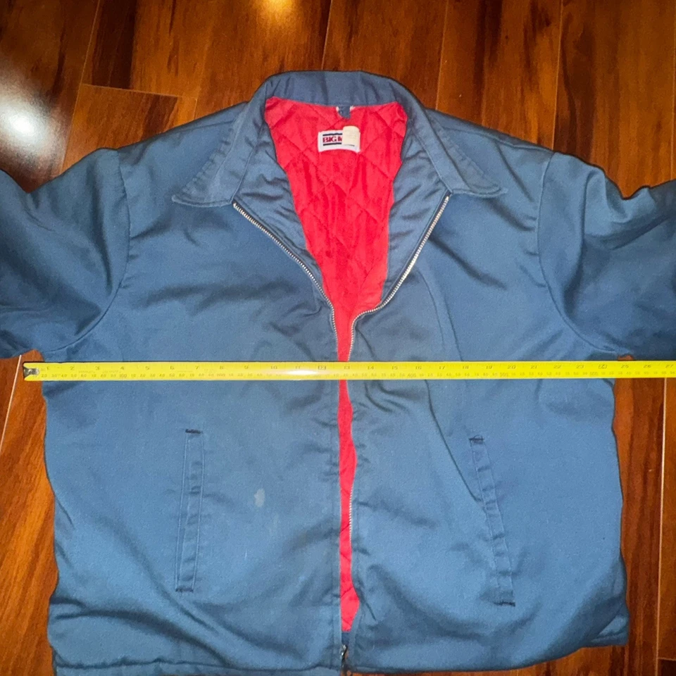 Chaqueta de Trabajo Acolchada Big Mac De Colección Forro Rojo Azul Hecha en EE. UU. XL 60s 70s YKK Cremallera Foto 3 de 4