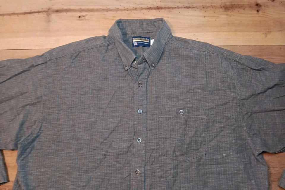 Vtg Panhandle Slim Mens 2XL 19 35/36 Dress Shirt Brown Check Western Button Up  - Image 2 of 4