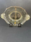 Fostoria Yellow Divided Relish Bowl Depression Glass Art Deco Condiment Dish