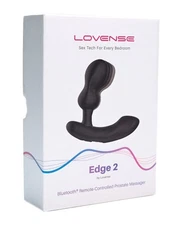 Lovense Edge 2 Silicone Prostate Massager with Remote Control - Black