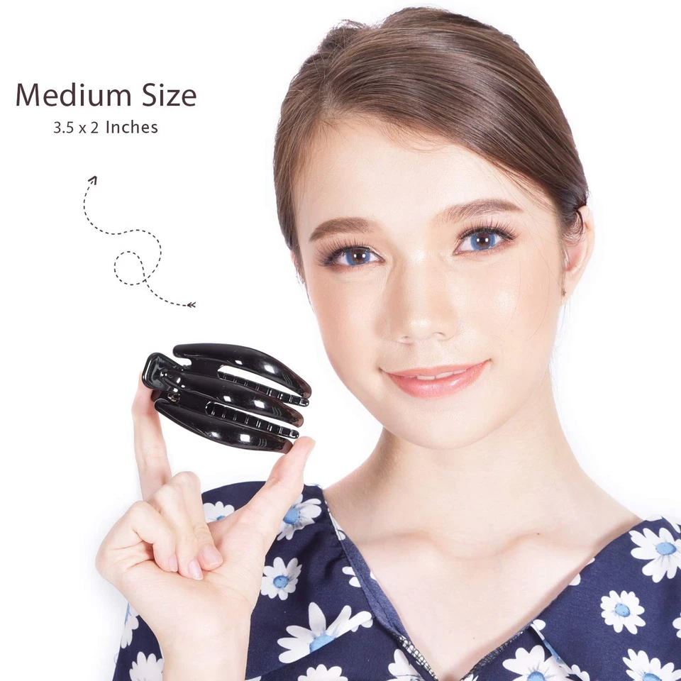 RC ROCHE ORNAMENT 6 Pcs Womens Premium Plastic Curve Claw Jaw Side Slide Curv... - Image 2 of 4