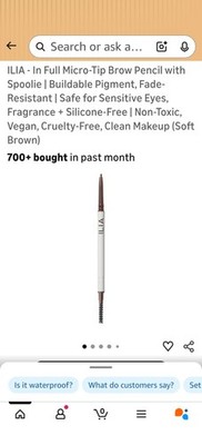 Ilia In Full Micro-Tip Brow Pencil With Spoolie Dark Brown