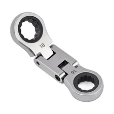 wanlvkang Stubby Wrenches Set, Flex Head Ratcheting Wrench Set Double Box End...