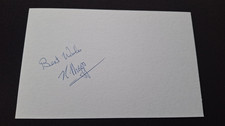 Ken HIGGS (1937-2016), Lancs, Leics &  England Cricketer, hand signed post card