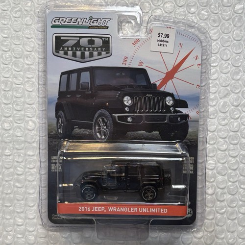 Greenlight 70th Anniversary 2016 Jeep Wrangler Unlimited schwarz 4-Türer JK NEU