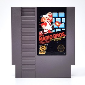 Super Mario Bros - NES Matte Sticker Seal 1985 Test Market Release - CIB GRAIL