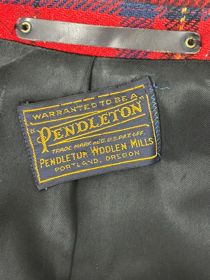 Chaqueta Pendleton vintage a cuadros 100 % lana con cremallera - Hecha en Portland Foto 3 de 4