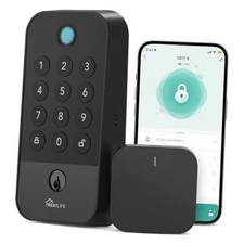  Smart Door Lock with WiFi Bluetooth Gateway, Keyless Entry Door Lock with 
