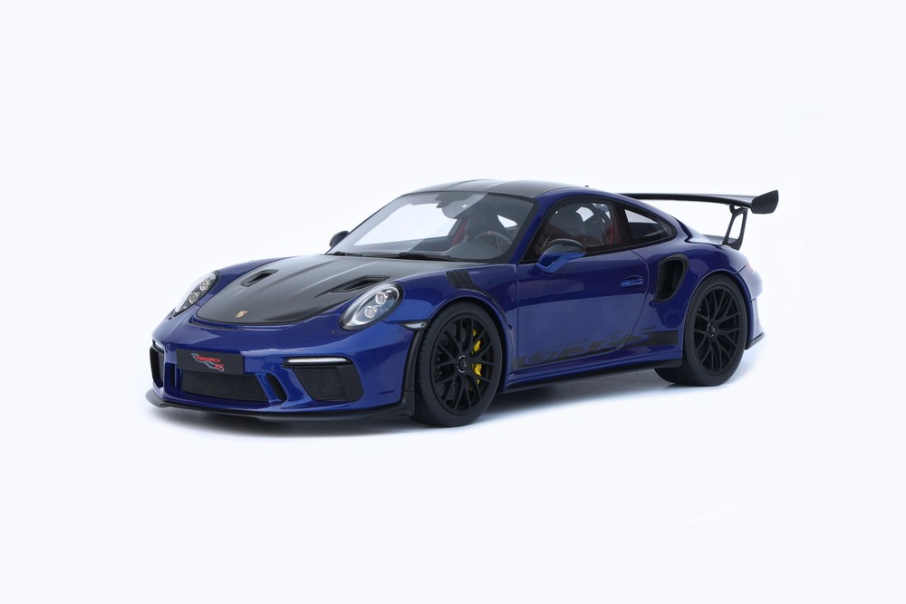 Porsche 911 (991.2) GT3 RS Weissach Package 2018 blau Modellauto 1:18 GT Spirit