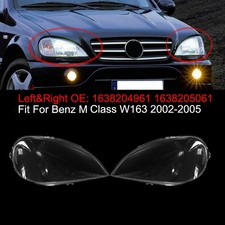 2 Stück Streuscheibe Scheinwerferglas Für Mercedes Benz W163 02-05 M Klasse