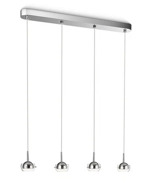 Philips myLiving Pendelleuchte Cypress Chrom LED Hängeleuchte 4flg - Bild 1 von 4