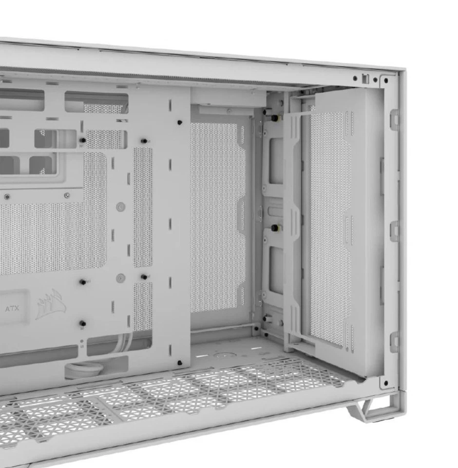 CORSAIR 2500D AIRFLOW Mid-Tower Dual Chamber PC Case - White - Image 2 of 4