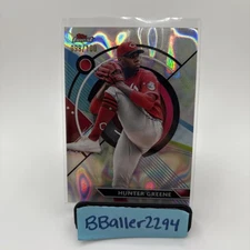 2023 Topps Finest Baseball Hunter Greene Lava Refractor Parallel /100 Cincinnati