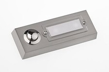 Aufputz Klingeltaster 1 fach aus Metall - Türklingelknopf mit Namensschild - ...