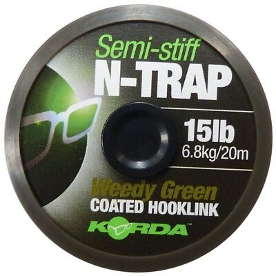Korda N-Trap Semi Stiff Coated Braid All Breaking Strains & Colours Available