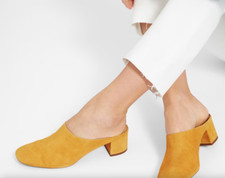 Everlane Women's Mustard Suage The Day Heel Mule Sz 6