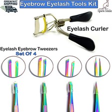Eyebrow Hair Removal Tweezers Eyelash Plucking Beauty Makeup Eyelash Curler Clip
