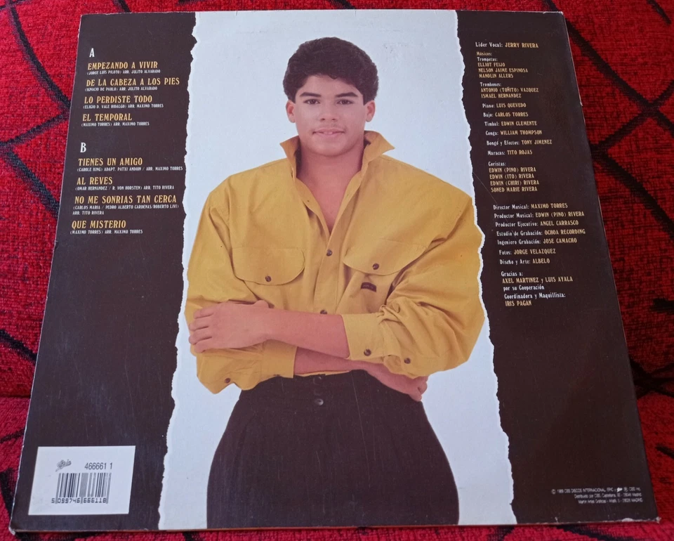 JERRY RIVERA ** Empezando A Vivir ** VERY RARE & SCARCE 1989 Spain Press LP - Image 2 of 4