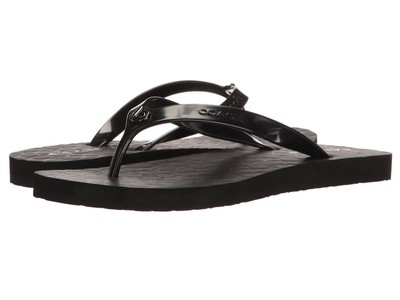 coach abbigail flip flops black