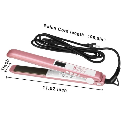 Pro KIPOZI Curly Straight Hair Straightener 2 In 1 Wide Plate LCD Display 1.75In eBay