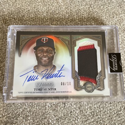 2023 Topps Dynasty, Torii  Hunter, /10 Auto And Game Used Patch