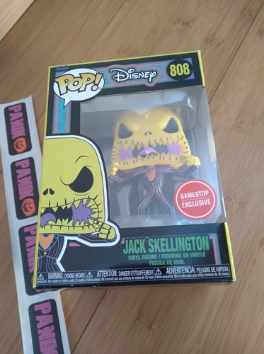 Funko Pop Disney NBX Jack Skellington Black Light #808 - Gamestop Exclusive - Picture 1 of 4
