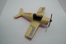 Vintage ---Fisher-Price - Daredevil Airplane Prop Plane #306 White-Made In USA