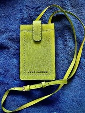 NEW RARE Marc Jacobs Pebbled Leather Phone Crossbody Bag NWT Lime Green Oasis