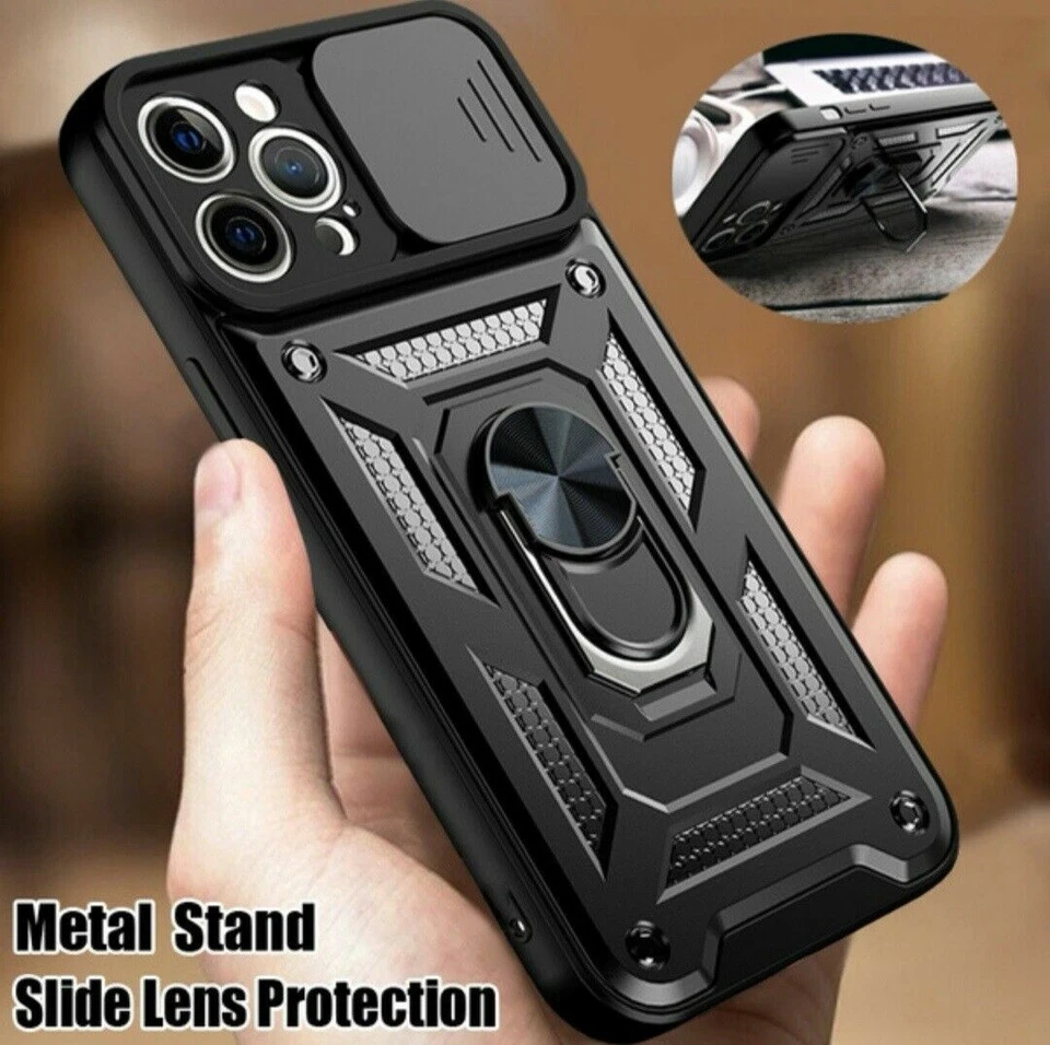 Shockproof Ring Stand Armor Case For iPhone 17 Pro Max 16 Pro 15 14 13 12 XS SE - Image 2 of 4