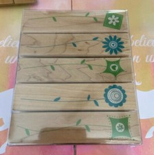 VTG Hero Arts Graphic Flowers LL163 Rubber Stamp 2007 Brand New