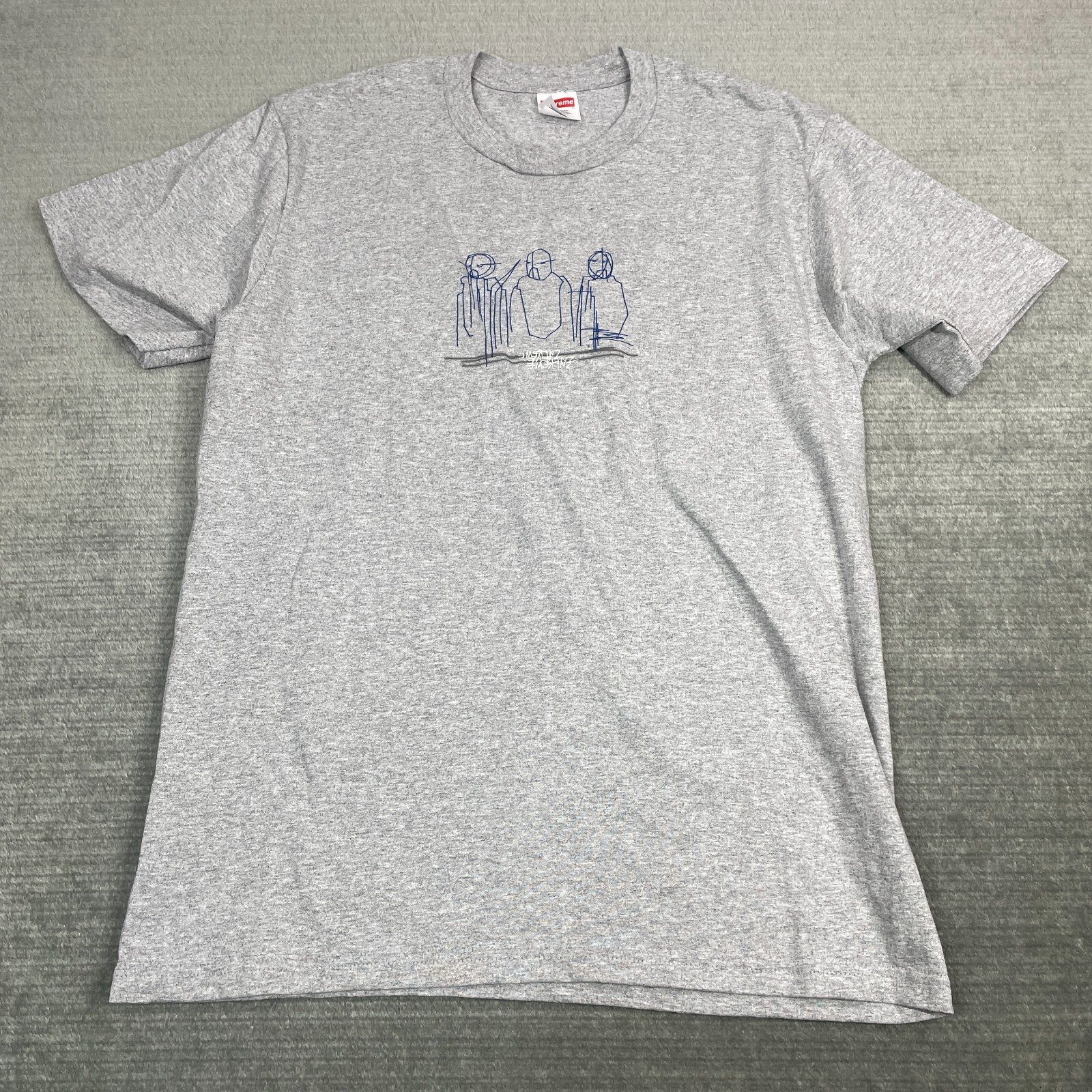 Supreme Shirt Men S Gray Three Kings Tee Embroidered Streetwear Casual SS23
