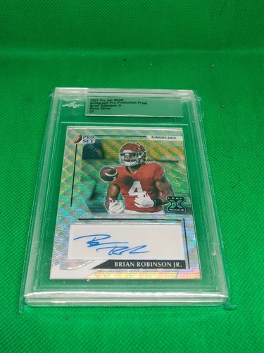 2022 Brian Robinson Jr. Pro Set Metal Silver Wave Pre-production 1/1 Auto