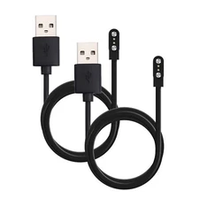 GEARPLEX Charging USB Cable Smart Watch 2 Pin Strong Magnetic 2.5mm 2 Pack